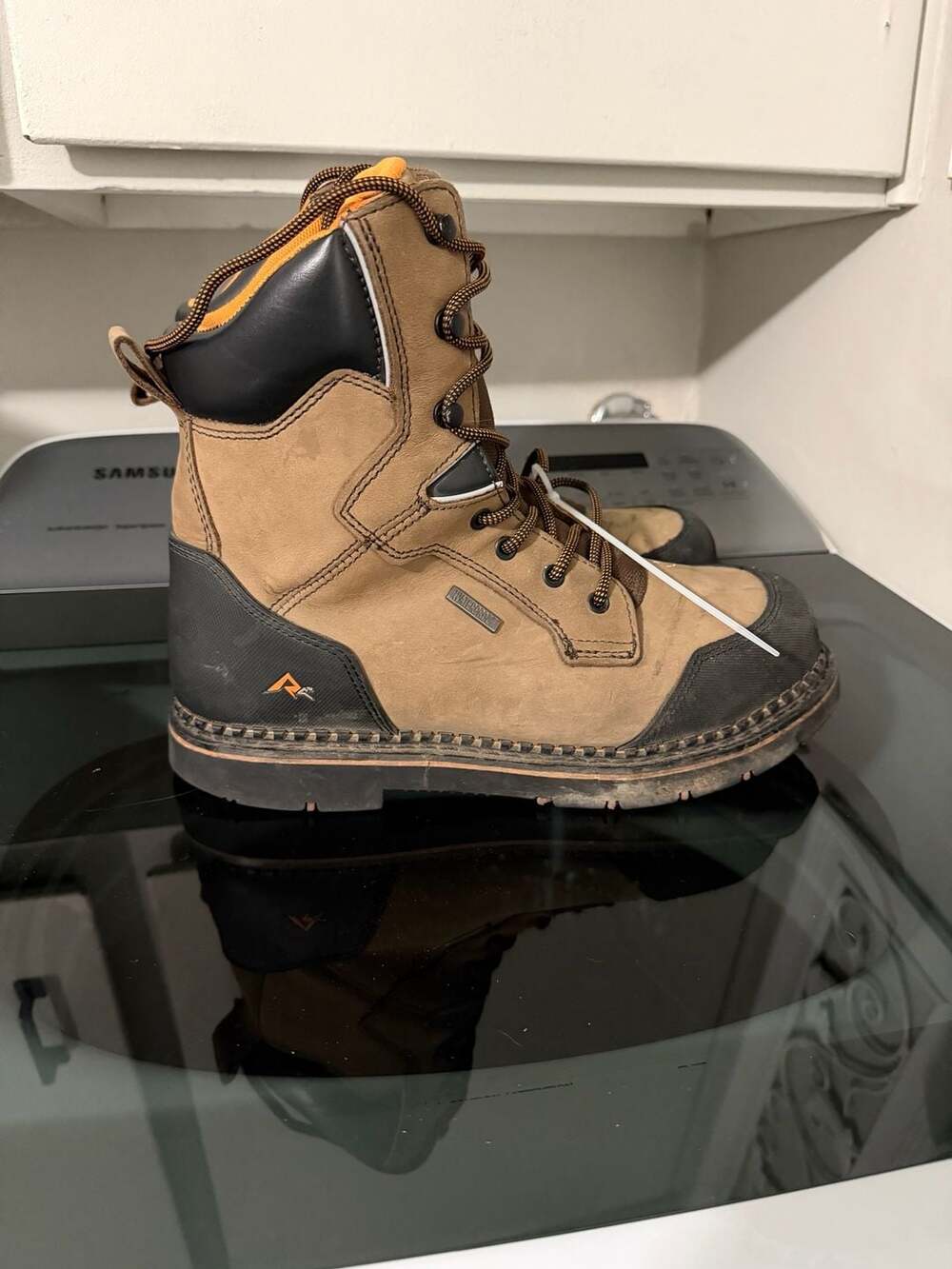 Ridgecut Men's Leather Waterproof Steel Toe Work Boots Size 9.5M